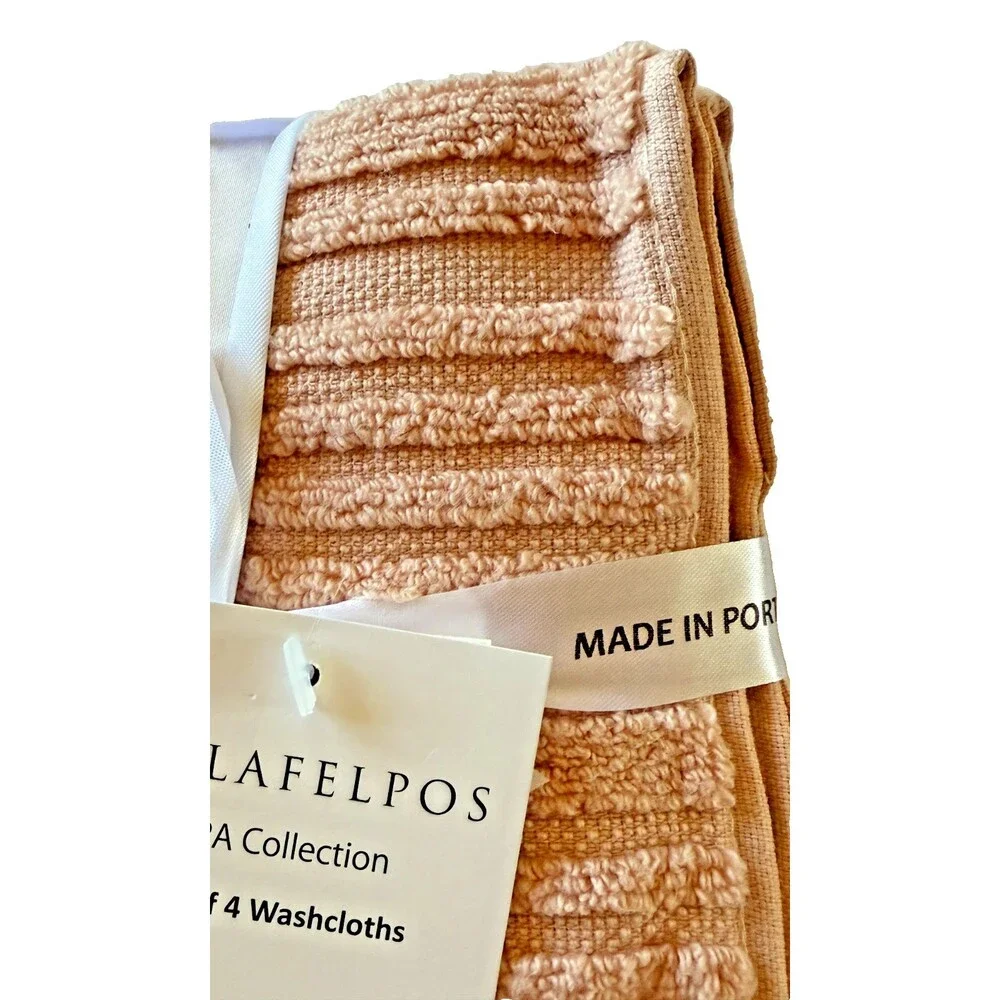 Villafelpos Washcloths Facecloths Set of 4 Dusty Pink 13x13